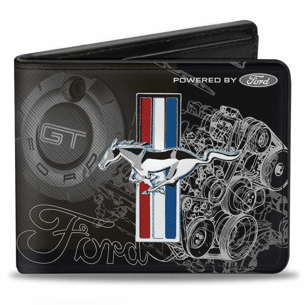 Wallet with Mustang GT Blueprint design