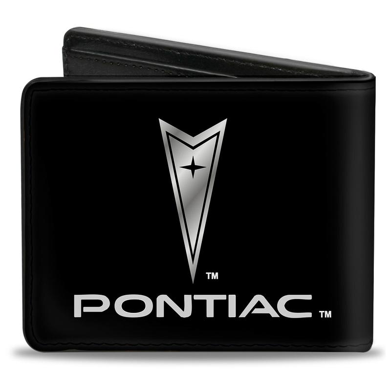 Leather style PU wallet Pontiac Black/Silver Logo – Andy's Speed Shop